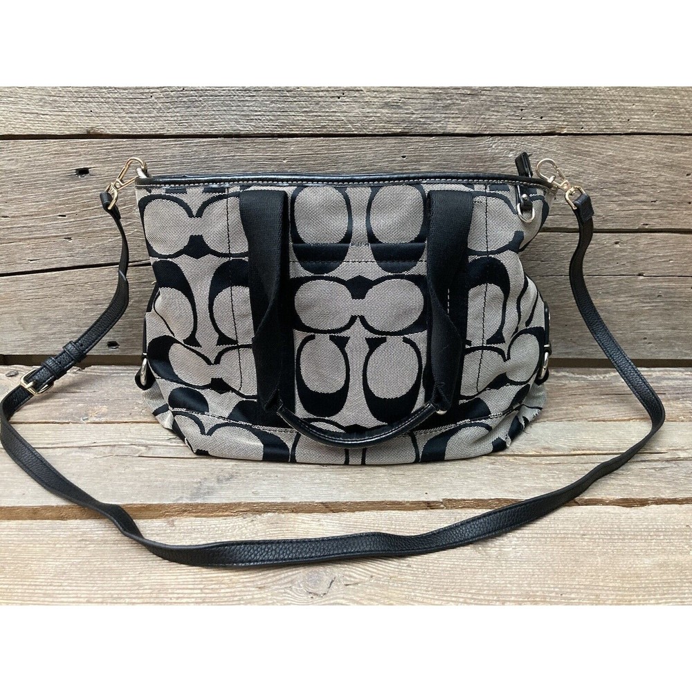 Coach Kyra Signature Purse Shoulder Bag Handbag #F18855